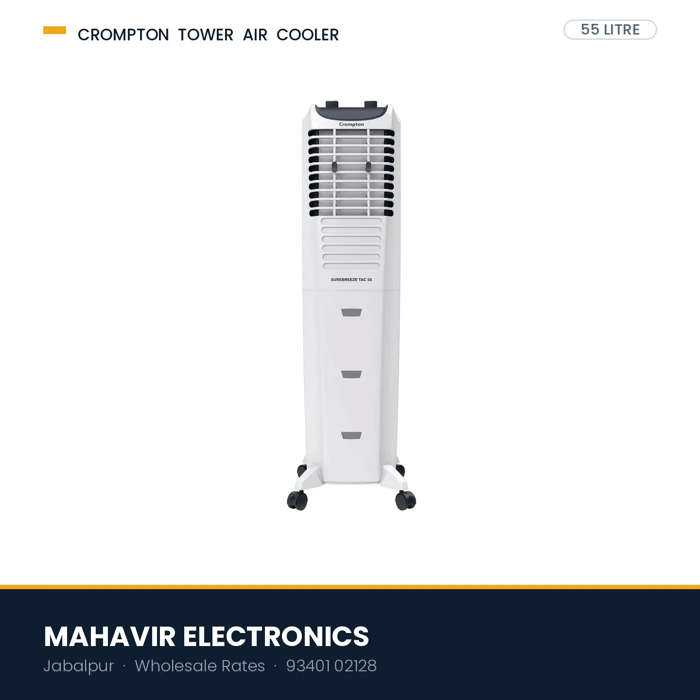Crompton SureBreeze TAC 55 Litre Tower Air Cooler